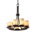 Justice Design Group Candlearia 23 Inch 9 Light Chandelier - CNDL-8766-14-CREM-MBLK