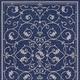 Alice Scroll Indoor/Outdoor Rug - Navy, 2' x 3'7" - Frontgate