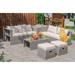 Costway 8PCS Patio Rattan Furniture Set Storage Waterproof Cover