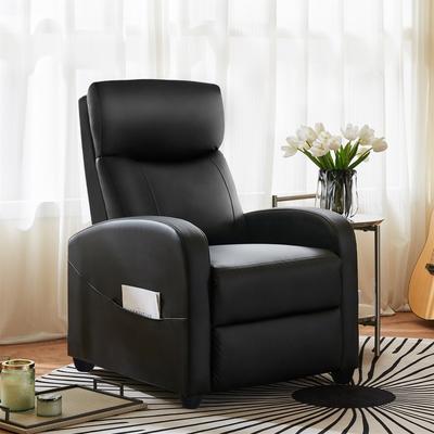 Massage Reclining Chair for Living Room, PU Leather Home Theater Seating with Lumbar Support, Single Sofa Lazy Boy Reclining