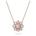 Swarovski Sunshine Halskette, Rosé Vergoldete Damenkette mit Strahlenden Swarovski Kristallen