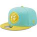 "Men's New Era Turquoise/Yellow Brooklyn Nets Color Pack 9FIFTY Snapback Hat"