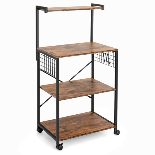 Costway 4-Tier Kitchen Baker’s Rack on Wheels