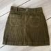 Madewell Skirts | Madewell Corduroy A-Line Mini Skirt | Color: Green | Size: 2