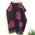 Victoria's Secret Accessories | Love Victoria Blanket Victoria’s Secret Heart | Color: Black/Pink | Size: Os