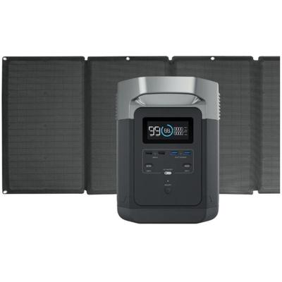 EcoFlow Delta Portable Power Station w/ 1 Solar Panel 160W Black DELTAAMSP161