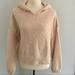 Anthropologie Tops | Kaisley Anthropologie Faux Fur / Shearling Hooded Sweatshirt | Color: Cream | Size: M