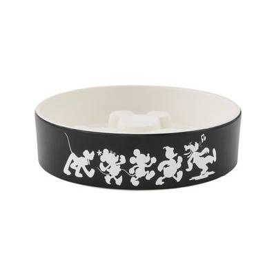 Disney Mickey Mouse Slow Feeder Dog & Cat Bowl, Black, Small