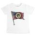 Toddler Tiny Turnip White Milwaukee Brewers Baseball Flag T-Shirt