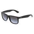 Ray-Ban RB 4165 JUSTIN Herren-Sonnenbrille Vollrand Eckig Kunststoff-Gestell, schwarz