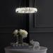 Alexia 15.7" Adjustable Integrated LED Metal/Crystal Pendant Pendant, Chrome/Clear by JONATHAN Y