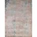 Distressed Look Abstract Home Decor Area Rug Hand-knotted Foyer Carpet - 4'4" x 5'7"