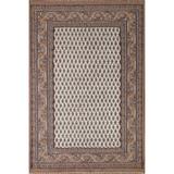 Geometric Traditional Botemir Wool Area Rug Handmade Paisley Carpet - 5'6" x 7'8"