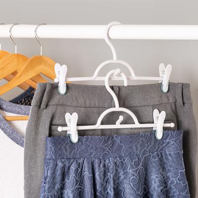 Honey-Can-Do 12-Pack White Soft Touch Pant Hangers