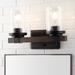 Ferme Iron/Seeded Glass Rustic Farmhouse LED Vanity Light, by JONATHAN Y