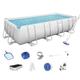 Bestway 18ft x 9ft x 4ft Rectangular Above Ground Swimming Pool w/ Accessories - 300