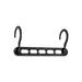 Cascading Collapsible Black Plastic Hangers, 20-Pack