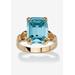 Women's Yellow Gold Plated Simulated Birthstone Ring by PalmBeach Jewelry in December (Size 7)