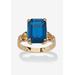 Women's Yellow Gold Plated Simulated Birthstone Ring by PalmBeach Jewelry in September (Size 9)