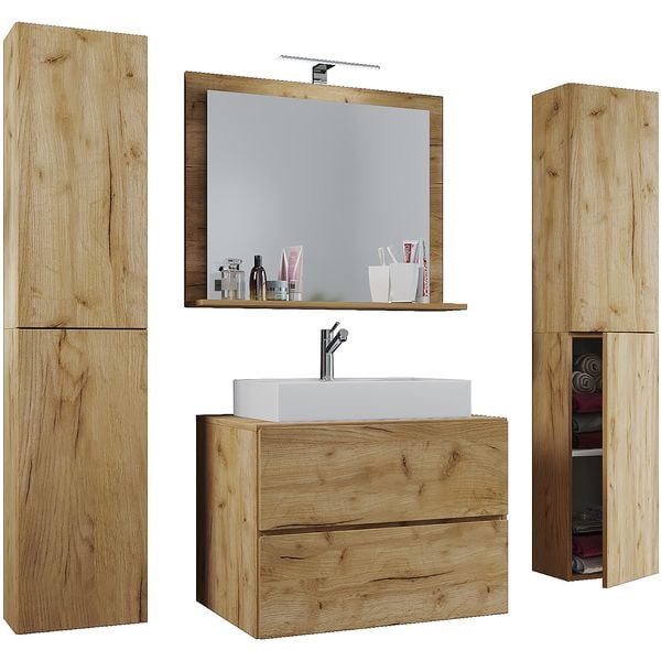 VCM Morgenthaler 5-tlg. Badmöbel-Set »Lendas XL« 80 cm braun Image