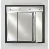 Afina Signature Triple Door Medicine Cabinet w/ Lights in Gray | 34" x 38" | Wayfair TD/LC3834RTRISA