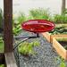 ACHLA 14" Crackle Glass Birdbath w/ Wall Bracket Glass in Red | 11.75 H x 14 W x 17.25 D in | Wayfair CGB-14R-WM2