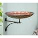 ACHLA African Sunflower Birdbath w/ Wall Mount Bracket Metal in Red | 12.5 H x 16 W x 18.25 D in | Wayfair BB-09R-WM2