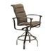 Tropitone Ovation Padded Sling Outdoor Barstool in Green/Brown | 48.5 H x 25 W x 29.5 D in | Wayfair 880627PS_28_MOA_Tarragon_Tarragon