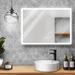 Orren Ellis Tatyanna Led Lighted Bathroom/Vanity Mirror Dimmable Touch Switch Memory Mirror Anti-Fog Wall Mirror w/ Lights (Vertical/Horizontal) | Wayfair