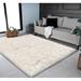 Gray/White 108 x 72 x 2.43 in Area Rug - Everly Quinn Area Rug, Shag Carpet For Girls Boys Room, Furry Rug For Baby Room, Fuzzy Rug For Dorm Nursery Room Polyester | Wayfair