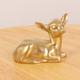 Statue / figurine / sculpture || Sitting deer design || Vintage solid brass forest animal