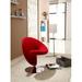 Lounge Chair - Ceets 24" Wide Swivel Lounge Chair Polyester/Wool in Red | 30.7 H x 24 W x 26 D in | Wayfair CE-2-AC040-RD