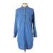 Old Navy Casual Dress - Shirtdress: Blue Dresses - Women's Size Small