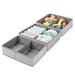 mDesign Nursery Fabric Drawer Organizer Bin Dividers, 3 Pack Fabric in Gray | 12.38 H x 4.1 W x 14 D in | Wayfair 10022MDB