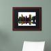 Trademark Fine Art 'Cincinatti Ohio Skyline' Framed Graphic Art on Canvas Canvas, Wood | 11 H x 14 W x 0.5 D in | Wayfair MW0048-W1114BMF