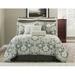 Charlton Home® Duarte Gray/Cream Comforter Set Polyester/Polyfill/Cotton in White | Twin Comforter + 1 Sham + 1 Bedskirt | Wayfair