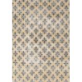 Green/White 60 x 0.35 in Indoor Area Rug - Dakota Fields Wishram Traditional Beige/Light Green Area Rug Polyester/Wool | 60 W x 0.35 D in | Wayfair