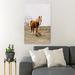 Gracie Oaks Brown Horse On Brown Field During Daytime 2 - 1 Piece Rectangle Graphic Art Print On Wrapped Canvas in Brown/Gray | Wayfair