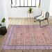 White 60 x 36 x 0.25 in Area Rug - Wade Logan® Adalhi Oriental Power Loom Pink/Orange/Blue Indoor/Outdoor Area Rug Chenille | Wayfair
