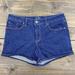 Jessica Simpson Shorts | Jessica Simpson Dark Wash Blue Jean Shorts Size 8 Mid Rise Stretch Denim Shorts | Color: Blue | Size: 8