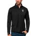 Men's Antigua Black Texas Rangers Tribute Quarter-Zip Pullover Top