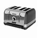 Morphy Richards 240331 Toaster with a Power of 1800 W Venture Retro-black-240331, Stainless Steel