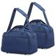 Aerolite Ryanair 40x20x25 Cabin Bags with 10 Year Guarantee Maximum Size Foldable Carry On Premium Holdall Small Lightweight Cabin Luggage Under seat Flight Travel Duffel Bag (Set of 2)