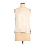 Ann Taylor LOFT Outlet Sleeveless Top Ivory Halter Tops - Women's Size Small Petite
