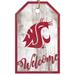 Washington State Cougars 11'' x 19'' Welcome Team Tag Sign