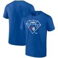 Men's Fanatics Branded Royal Philadelphia 76ers 2022 NBA Playoffs Diamond Tip Off T-Shirt