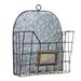 Gracie Oaks Andia Wire Mail Wall Storage Organizer w/ Basket Metal in Gray | 9.5 H x 7.75 W x 3.5 D in | Wayfair 0E564325EC2E48B18757F037F3186899