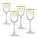 Lorren Home Trends Rosalia Flower White Wine, Set of 4