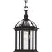 Dillard Collection One-Light Antique Bronze Outdoor Hanging Light - 7.5 in x 7.5 in x 13.62 in