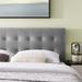 Carson Carrington Labbgard Queen Biscuit Tufted Velvet Headboard